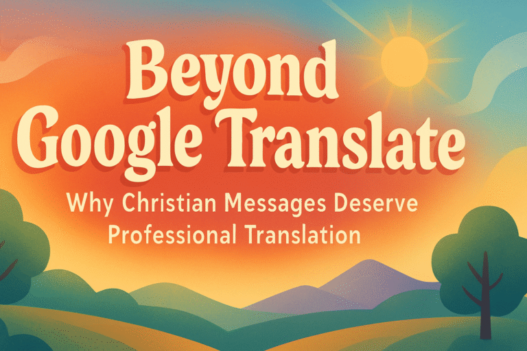 Beyond Google Translate: Why Christian Messages Deserve Professional Translation