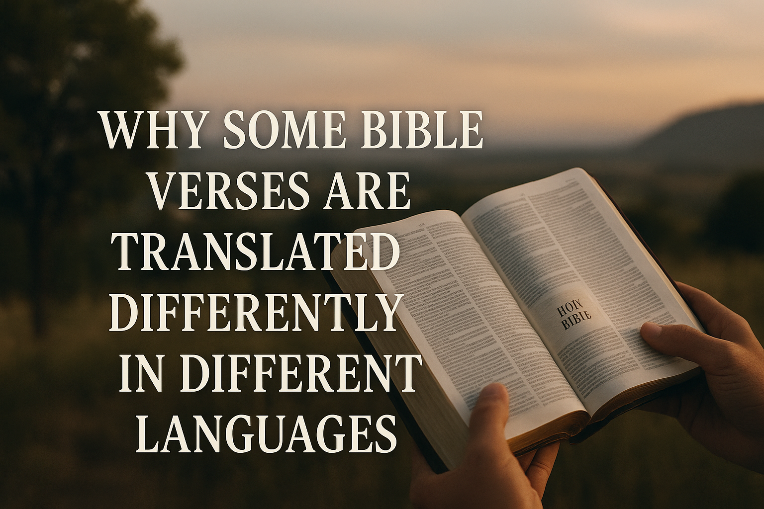 Why Some Bible Verses Are Translated Differently in Different Languages