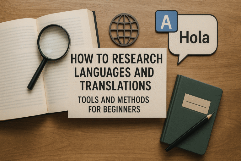 How to Research Languages and Translations: Tools and Methods for Beginners