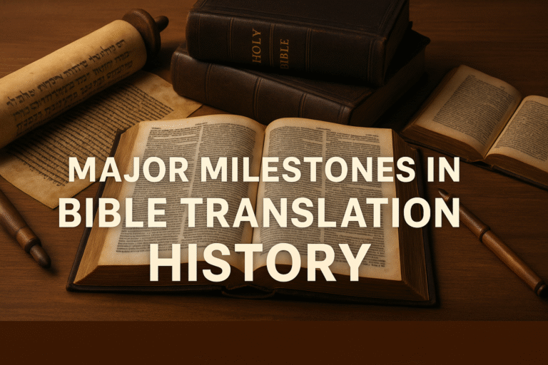 Major Milestones in Bible Translation History: From Original Languages to Modern Versions