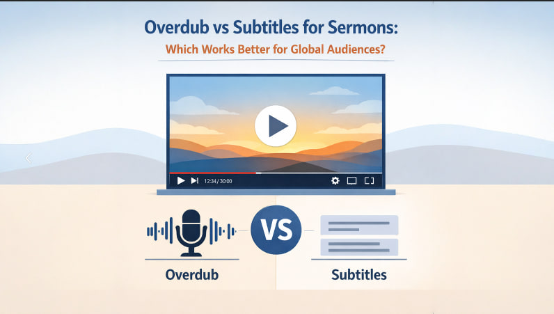 Overdub vs Subtitles for Sermons: Which Works Better for Global Audiences?