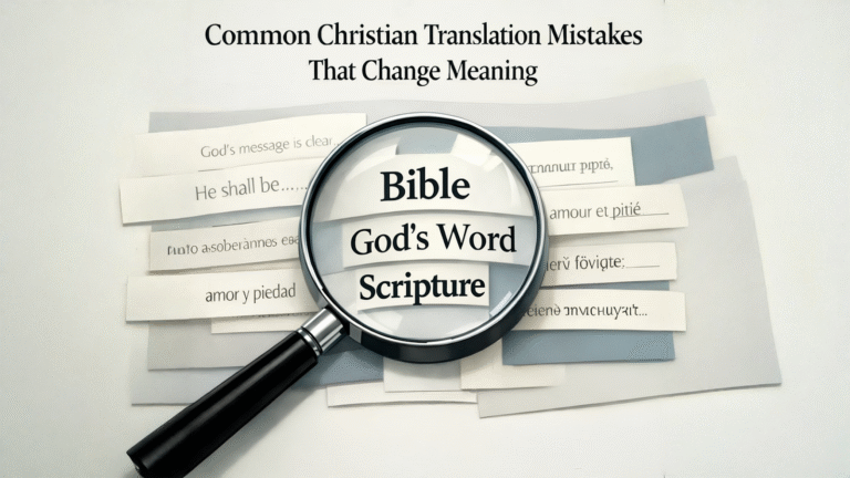 Common Christian Translation Mistakes That Change Meaning