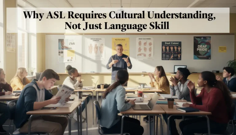 Why ASL Requires Cultural Understanding, Not Just Language Skill